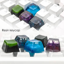 Resin Keycaps Handmade Backlight For Cherry Mx Switch Mechanical Keyboard OEM R4 Luminous Snow Mountain Jungle Wood Key Caps 2024 - buy cheap