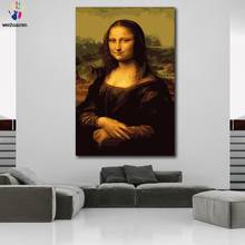 Pintura por números para colorear, cuadro de Da Vinci, Mona Lisa, para dibujar, enmarcado, para el hogar 2024 - compra barato