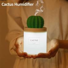 Humidificador de aire con temporizador de Cactus, difusor de aromaterapia USB, fabricante de niebla de Aroma, pulverizador de luz nocturna de escritorio para dormitorio y hogar, 280mL 2024 - compra barato