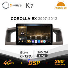 Ownice-Radio de coche K7, 6G + 128G, para Toyota COROLLA EX 2007-2012, android 10,0, compatible con lámpara de ambiente Interior 360, 4G, LTE, 1280x720 2024 - compra barato