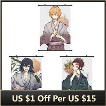 Japanese Canvas Painting Anime Posters Wall Scroll Blade of Destruction Demon Slayer Wall Art Picture Decoration Home Decor 2024 - buy cheap