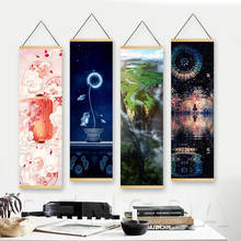 Wall Art Home Decor Printed Canvas Animation Character Poster Wooden Scroll Hanging Painting Scenery Pictures Bedside Background 2024 - buy cheap