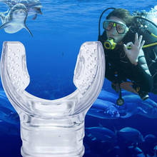 Tubo de mergulho transparente, snorkel de silicone para mergulho subaquático, acessórios de natação, regulador de bocal, 1 peça 2024 - compre barato