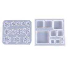 Silicone Molds Snowflake Square Jewelry Mold DIY Jewellery Making Accessories UV Resin Tool 652B 2024 - buy cheap