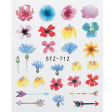 1 шт рельефные 3D наклейки для ногтей Цветущий цветок стикеры 3D на ногти Nail Art наклейки клей для маникюра 2024 - купить недорого
