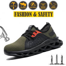 Zapatos de seguridad con punta de acero para hombre y mujer, botas de trabajo de seguridad antigolpes, transpirables, antipinchazos, antideslizantes, con absorción de impacto, 2020 2024 - compra barato