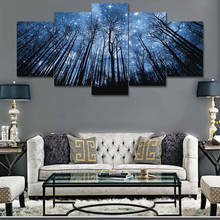 Dead tree under the shining stars  5 pcs  Modern Home Wall Decor Canvas Picture Art HD Print Painting On Canvas for Living Room 2024 - buy cheap