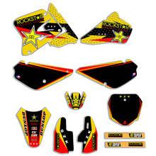 Kit de pegatinas de fondo gráfico de equipo personalizado para Suzuki RM85 RM 85, 2001, 2002, 2003, 2004, 2005, 2010, 2007, 2008, 2017, 2016, 2015 2024 - compra barato