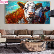 DIY Diamond Embroidery Abtract Cow Diamond Painting Cross Stitch Full Square Round Diamond Mosaic Needlework Hobby Crafts decor 2024 - buy cheap