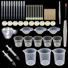 Crystal Epoxy Resin Mold Kit DIY Crafts Jewelry Making Tools with Silicone Measuring Cup Mixing Cups Tweezers Mixing Sticks 2024 - buy cheap