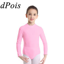 DPOIS Kids Mock Neck Classic Ballet Dance Dress Gymnastics Leotard Bodysuit Girls Ballerina Contemporary Lyrical Dance Costume 2024 - buy cheap