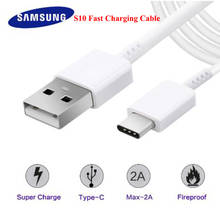 Оригинальный Samsung Galaxy S10 USB Type C кабель для быстрой зарядки и передачи данных для Galaxy Note 10 9 pro A90 A80 A70 S9 S10 Plus S20 Ultra S20 + 2024 - купить недорого