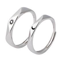 1 Pair Sun Moon Lover Couple Rings Set Valentine's Day Gift Promise Wedding Bands Men Women Jewellery 2024 - buy cheap