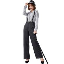 Hat Top And Trousers Women Halloween Magician Costumes Female Detective Cosplay Carnival Purim Nightclub Role Play Party Dress 2024 - buy cheap