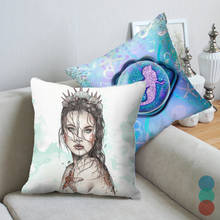 Mermaid Printed Cushion Cover Decorative Pillowcases Sofa Throw Pillow Cushions Cartoon Fairy Tale Pattern for Kids Home Decor 2024 - buy cheap