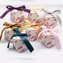 Новый розовый алмаз стиль конфеты коробки, свадебные сувениры вечерние принадлежности украшения детский душ день рождения спасибо Подарочная коробка бумажный мешок 2024 - купить недорого