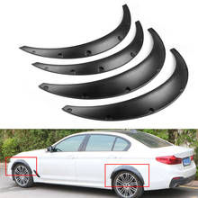 4pcs Universal Car Black Fender Flares Mud Flaps Splash Guards Arch Wheel Eyebrow Lip For Car Truck SUV 2024 - buy cheap