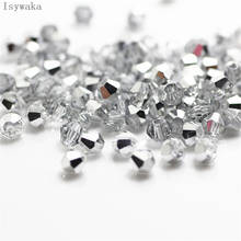 Isywaka Sale Half Silver Color 650pcs 3mm Bicone Austria Crystal Beads Glass Beads Loose Spacer Bead for DIY Jewelry Making 2024 - buy cheap