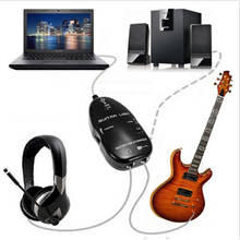 Cabo adaptador de interface de áudio usb, adaptador para mac/pc com cabo para gravação de música de guitarra elétrica 2024 - compre barato