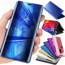 Умный зеркальный флип-чехол для телефона Huawei P40 P30 P20 Lite Pro Y6 Y7 Y9 P Smart 2019 Mate 40 30 Honor 20 10 8A 8X 10i 9X, чехол 2024 - купить недорого