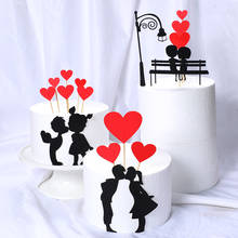 Love Wedding Cake Topper Set Cute Sweet Baby Heart Cupcake Topper For Anniversary Wedding Baby Birthday Party Cake Decorations 2024 - buy cheap