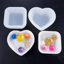 Popular1PC Heart Square Plate Bowl UV Resin Jewelry Mold Silicone Handcraft Jewelry Tools Resin Accessories 2024 - buy cheap