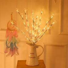Светодиодный светильник в виде ветки дерева, ваза, романтический ночник для спальни, Свадебные Рождественские украшения, новинка, лампа 2024 - купить недорого