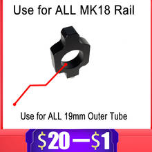 Перьевая рейка стабильное кольцо для MK18 Rail и 19 мм внешняя трубка гелиевый бластер страйкбол аксессуары для пейнтбола 2024 - купить недорого