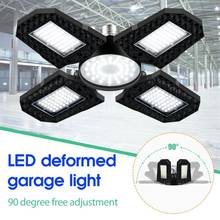 Four-leaf LED Garage Light E27 Warehouse Ceiling Ligh Workshop Lighting Bulb 120W Folding Transformable Adjustable High Bay Lamp 2024 - buy cheap
