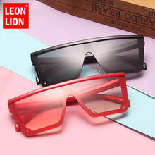 LEONLION-gafas de sol cuadradas Unisex para niños, lentes de sol con gradiente de una pieza, Marco grande, a la moda 2024 - compra barato
