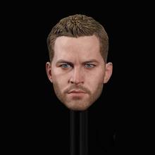 In Stock GC028 1/6 Scale Male PVC Head Carved Paul Walker Brian O'Conner Head Sculpt Model for 12'' Action Figure Body 2024 - buy cheap