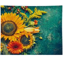 Tapiz Floral colgante de pared, tapices de girasol para sala de estar, dormitorio, pared, ventana, puerta, mesa, decoración de fondo con plantas 2024 - compra barato