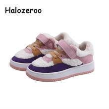 Zapatillas de deporte informales para niños y niñas, zapatos de piel auténtica, color blanco, Invierno 2024 - compra barato