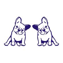 1Pc Cute Hollow French Bulldog Car Sticker Decals Pet Dog Motorcycle Car Window Rearview Mirror Waterproof Decals 2024 - buy cheap
