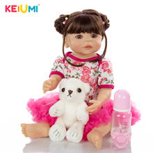KEIUMI-muñecas bebé Reborn reales de silicona para niñas, juguete de bebé de 22 pulgadas, 55 cm, hecho a medida, de vinilo, bricolaje, regalo para niños 2024 - compra barato