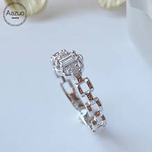 Женское кольцо для помолвки Aazuo INS, модное кольцо с цепочкой и натуральными бриллиантами, 18 К, вечерние, хит продаж 2024 - купить недорого