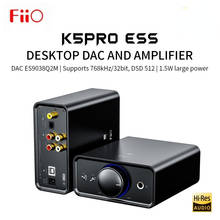 Аудио усилитель FiiO K5 Pro, Hi-Fi аудио усилитель AK4493EQ 768K/32 бит DSD декодер Deskstop AMP PCM DAC COAX RCA вход, DAC 2024 - купить недорого