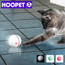 HOOPET Pet Toy Automatic Scrolling Ball Smart Funny USB Charging 360 Degree Self Rotating Pet Toys Colorful LED Light Supplies 2024 - buy cheap