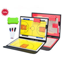 Portable Basketball Ball Tactical Board Foldable Magnetic Leather Basketball Coach Training Competition Erasable Tactics board 2024 - buy cheap