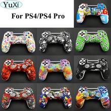 Yuxi capa de silicone para controle de playstation 4 pro slim, capa anti-deslizamento para controle 2024 - compre barato