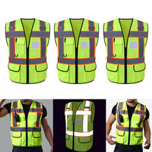 High Visibility Reflective Safety Vest with Reflective Strips, Made from Breathable and Neon Fabric - Universal 2024 - buy cheap