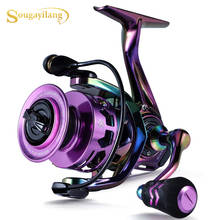 Sougayilang 12+1BB Colorful Ultralight Spinning Reel with Graphite Frame 6.0:1 High Speed 39 Lb Drag for Saltwater or Freshwater 2024 - buy cheap