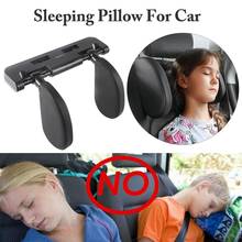 Car Seat Pillow Headrest Neck Support Travel Sleeping Cushion Leather Universal Car Headrest Memory Foam For Kids Adults 2024 - compre barato