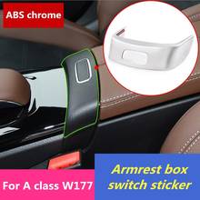 ABS chrome style For Mercedes Benz A class W177 2019-2020 car center Armrest box switch button frame sticker trim cover sequin 2024 - buy cheap