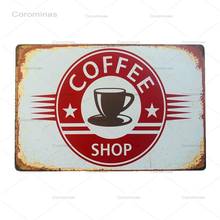 Coffee Shop Metal Signs House Decor Tin Sign Wall Painting ART Cafe Metal Decoration 2024 - buy cheap