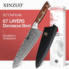 XINZUO 8.2" Inch Chef Knife 67 Layers Damascus VG10 Stainless Steel Santoku Kitchen Knife Natural Damascus Veins 2024 - buy cheap