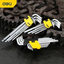 DELI Allen Key Set Hex Wrench Screwdriver Set Hexagon Spanner Universal 9Pcs Ball End Torx Star Keys Tool L Type Hand Tools Kit 2024 - buy cheap