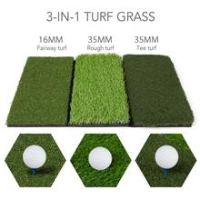 Tapete de golfe artificial 3 em 1, tapete de borracha para treinamento, durável, para áreas externas, gramado 2024 - compre barato
