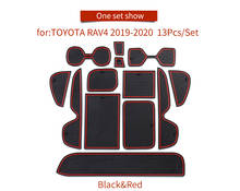 Для Toyota RAV4 RAV 4 2019 2020 нескользящий коврик для внутренней двери с желобом, коврик для двери, коврик для чашки, дверные ворота, слот, коврики, аксессуары, Стайлинг автомобиля 2024 - купить недорого