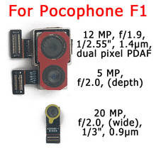 Cámara frontal y trasera Original para Xiaomi Mi Pocophone Poco F1, módulo de cámara frontal principal, Cable flexible, piezas de repuesto 2024 - compra barato